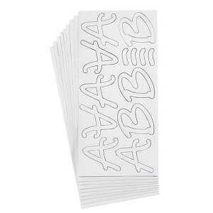 Westcott LetterCraft 2-Inch Permanent Vinyl Lettering, Angelina Script, White (15821)