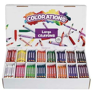 Colorations Large Crayon Classroom Pack, 400 Count, 16 Colors, Non-Toxic, Kids School Supplies - Bulk Jumbo Crayons for Toddlers, Arts and Crafts