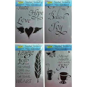The Crafter's Workshop Zen�C���X�s���[�V�����ɃC���X�s���[�V�����𓾂������W���[�i�����O 4���Z�b�g - 6�C���` x 9�C���` �X�e���V�� - �M�A��]�A���A�M����A��сA��т̃J�b�v���e1����