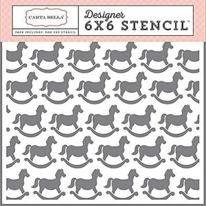 Echo Park Paper Carta Bella Paper Company CBRBG63033 Rocking Horse Stencil