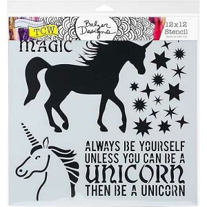 The Crafter's Workshop Crafters Workshop TCW738 Template 12X12-Unicorn