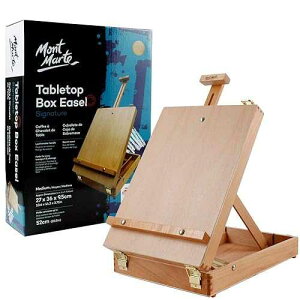 Mont Marte ���C�[�[�� �G��p �f�X�N�{�b�N�X �C�[�[�� �q�� ��l&�A�[�e�B�X�g�p �u�i�� Mont Marte Tabletop Easels for Painting, Desk Box Easels for Kids Adults&Artists,Beech Wood