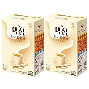 SENTICUM Maxim Coffee Mix, Instant Coffee (e i?? ?i?�� ?i�h? ?i??) 100 sticks/pack (White Gold, 100 Sticks x 2 Box)