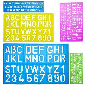 Mr. Pen �����Ɛ����̃A���t�@�x�b�g�e���v���[�g�A�����X�e���V���A5 �p�b�N Mr. Pen Letters and Numbers Alphabet Templates, Letter Stencils, Pack of 5
