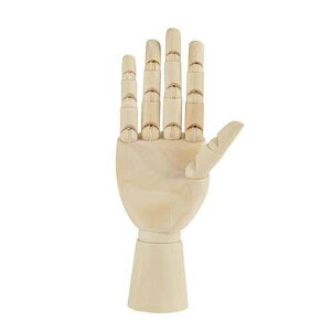 Walfront Wooden Hand Model, Mannequin Hand Flexible Movable Fingers Manikin Hand Figure, Ideal for Arts Drawing, Sketching, Painting (1)