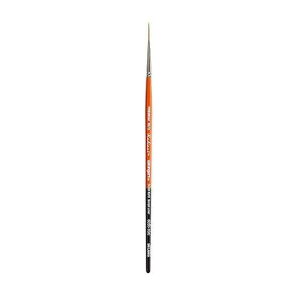 KINGART Premium Radiant 6050-10/0 Script Liner Series Artist Brush, Synthetic Taklon Hair, Short Handle, for Acrylic, Oil and Watercolor Painting, Size 10/0