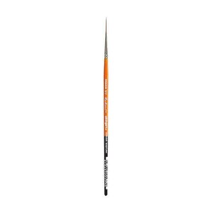 KINGART Premium Radiant 6050-6/0 Script Liner Series Artist Brush, Synthetic Taklon Hair, Short Handle, for Acrylic, Oil and Watercolor Painting, Size 6/0