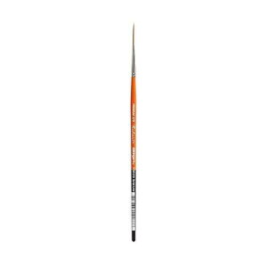 KINGART Premium Radiant 6050-2/0 Script Liner Series Artist Brush, Synthetic Taklon Hair, Short Handle, for Acrylic, Oil and Watercolor Painting, Size 2/0