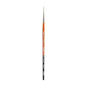 KINGART Premium Radiant 6050-18/0 Script Liner Series Artist Brush, Synthetic Taklon Hair, Short Handle, for Acrylic, Oil and Watercolor Painting, Size 18/0