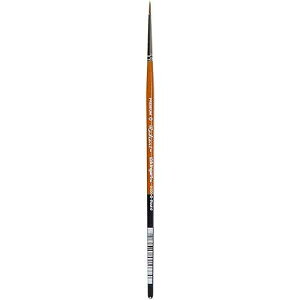 KINGART Premium Radiant 6000-0 Round Series Artist Brush, Synthetic Taklon Hair, Short Handle, for Acrylic, Oil and Watercolor Painting, Size 0