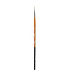 KINGART Premium Radiant 6650-10/0 Spotter Series Artist Brush, Synthetic Taklon Hair, Short Handle, for Acrylic, Oil and Watercolor Painting, Size 10/0
