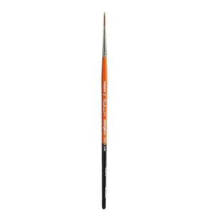 KINGART Premium Radiant 6350-2 Liner Series Artist Brush, Synthetic Taklon Hair, Short Handle, for Acrylic, Oil and Watercolor Painting, Size 2