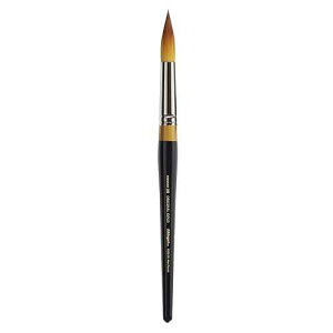 KINGART Premium Original Gold 9020-20 Ultra Round Series Artist Brush, Golden Taklon Synthetic Hair, Short Handle, for Acrylic, Watercolor, Oil and Gouache Painting, Size 20