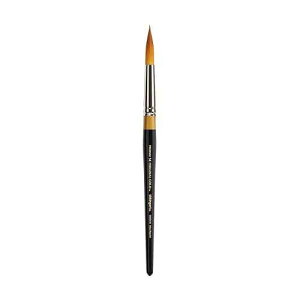 KINGART Premium Original Gold 9020-14 Ultra Round Series Artist Brush, Golden Taklon Synthetic Hair, Short Handle, for Acrylic, Watercolor, Oil and Gouache Painting, Size 14