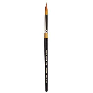 KINGART Premium Original Gold 9020-12 Ultra Round Series Artist Brush, Golden Taklon Synthetic Hair, Short Handle, for Acrylic, Watercolor, Oil and Gouache Painting, Size 12