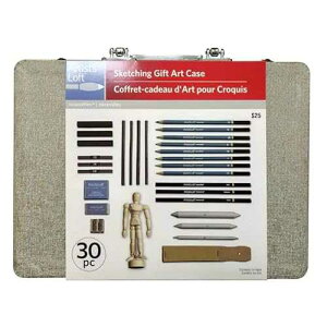 ���^���b�N�V���o�[ �X�P�b�`���O �M�t�g �A�[�g �P�[�X by Artist's Loft Metallic Silver Sketching Gift Art Case by Artist's Loft