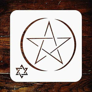 Lassos Boutique Stencils for Walls: Star of David Stencil, 3.25 x 3.25 inch (S) - Jewish Hebrew Magen David Wall Cards