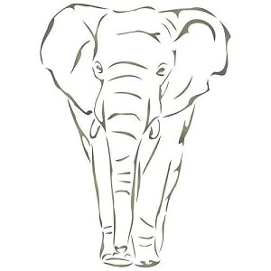 Lassos Boutique African Elephant Stencil, 6.5 x 9 inch (S) - African Animal Wildlife Stencils by Craft KREATIVELY