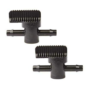 The Original Safety Siphon 3/8 Inch Barbed Shut Off Valve Simple On and Off Operation No Leak Design - Pack of 2 - Constructed from Lightweight Wear-Resistant Plastic