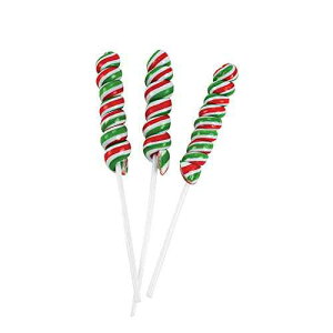 ?? ???? ???? ? ?? ???? - 24? ?? - ????? ?? ? ??? ?? Fun Express Christmas Stocking Stuffers Mini Holiday Twisty Lollipops - Red Green White Swirl Suckers Individually Wrapped Bulk Christmas