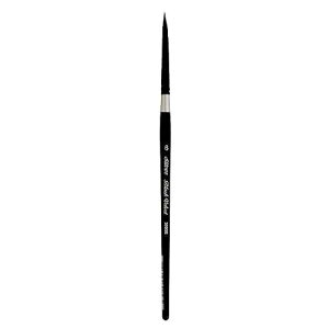 Silver Brush Limited 3000S-6 Black Velvet Round Paintbrush for Watercolor, Gouache, Inks, & Dyes, Size 6, Short Handle