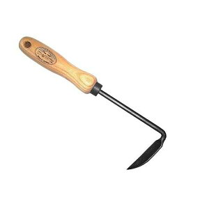 Dewit Cape Cod Weeder Left Hand Hand Weeding Tool for Tight Spaces Tempered Boron Steel Blade 11.75 Total Length Ash Wood Handle