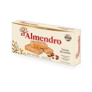 ? ???? ?? ??? 200?? (2?) El Almendro Turrones, Turron Blando Nougat Christmas Candy, Creamy Almond Torrone From S, Traditional & Authentic Spanish Holiday Dessert Candy, Gluten Free, 2 Pack, 5.29 oz ea