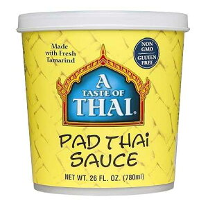 A Taste of Thai Pad Thai Sauce ? Authentic Tamarind Cooking Sauce for Stir-Fries, Noodles, Soups & Marinades ? Ideal for Thais Recipes ? Trans Fat-Free, Gluten-Free, Preservative-Free -26 oz