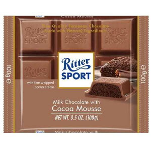 ���b�^�[�X�|�[�c �R�R�A���[�X����~���N�`���R���[�g�A3.5�I���X (11�p�b�N) Ritter Sport Milk Chocolate with Cocoa Mousse, 3.5-Ounce (Pack of 11)