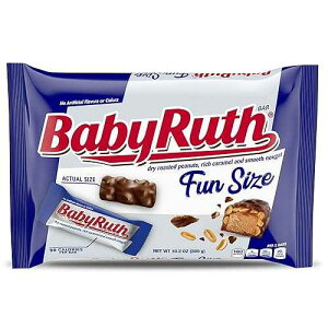 Baby Ruth, Chocolatey, Peanut, Caramel, Nougat, Fun Size Individually Wrapped Candy Bars, 10.2 oz each, Bulk 12 Pack