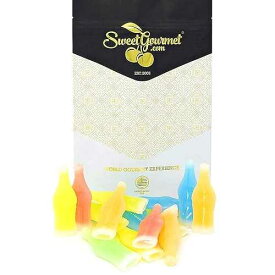 스위트고메 닉-엘-닙 충전 츄 왁스 병 453.6 g SweetGourmet Wax Candy Bottles with Drink Filling, Assorted Fruit Flavors, 1 Pound Bag