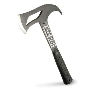 ESTWING Hunter's Axe - 14.25 Forged Steel Hatchet with Gut Hook & Shock Reduction Grip - EBHA