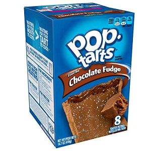 Pop-Tarts Toaster Pastries, Breakfast Foods, Baked in the USA, Frosted Chocolate Fudge, 14.7oz Box (8 Toaster Pastries)