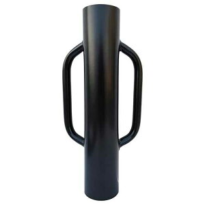 MTB Supply 1 Pack 24 Inch Fence Post Driver with Handle 12LB Black Iron T Post Pole Pounder Hand Post Rammer for U Fence Post Wooden Post