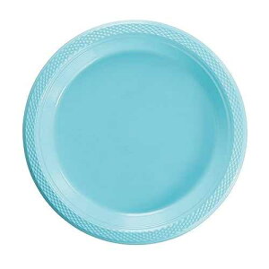 Exquisite Party Solids Light Blue Plastic Plates For Party Supplies 10 Light Blue Disposable Plates Heavy Duty 50 Pcs Plastic Dinnerware Sets Heavy Duty 350 GSM Disposable Dinnerware Set