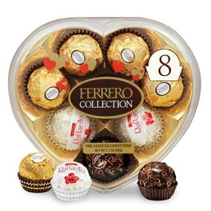 ???, ??? ?? 8??, 3.2?? Ferrero Rocher Ferrero Collection Valentine's Day Heart Gift Box, 8 Assorted Hazelnut, Dark Chocolate and Coconut Treats, 3.1 oz