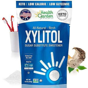 Health Garden Birch Xylitol Sweetener - 15 OZ Resealable Bag - Pure Birch Xylitol - Non GMO, Kosher, and Made in the U.S.A. - Ideal Powdered Sugar Substitute - Non-GMO Sugar Alternative