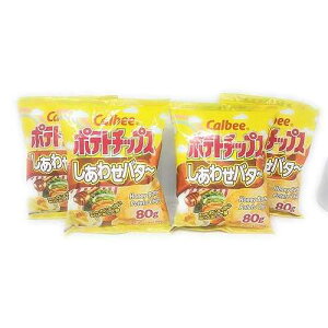 �J���r�[ �n�j�[�o�^�[�|�e�g�`�b�v�X 80g 4�� Calbee Honey Butter Potato Chips 80g, 4 Pack