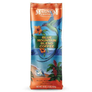 Magnum Exotics, Blue Mountain Coffee Blend - Medium-Light Roast Ground Coffee, Made from 100% Arabica Beans, Rich & Smooth Flavor, Fresh Roast - Blue Mountain Blend, 1 Lb (Pack of 1)