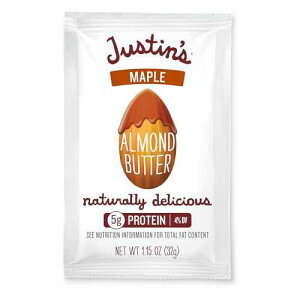 �W���X�e�B���Y �X�N�C�[�Y �p�b�N �A�[�����h �o�^�[ ���[�v���A1.15 �I���X Justin's Justins Squeeze Pack Almond Butter Maple, 1.15 oz