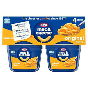 ???? ???? ? & ?? ???? ? ?? ??, 4?? ?, 58g ? Kraft Mac & Cheese Kraft Mac and Cheese, 4 Cups, for Easy Dinner or Dinner Sides, Original Flavor, No Artificial Flavors, Preservatives or Dye