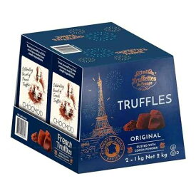 Chocmod Truffettes de France 天然トリュフ、プレーン、1000 グラム箱 (2 個パック) Chocmod Truffettes de France Natural Truffles, Plain, 1000-Gram Boxes (Pack of 2)