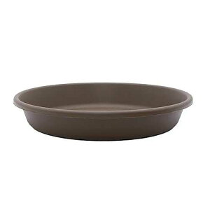 The HC Companies Flower Pot Saucers - Plastic Plant Saucer for Outdoors & Indoors - Traditional Design Plant Pot Trays for Water Drainage - Durable & Stylish Round Plant Tray (12-inch Chocolate)
