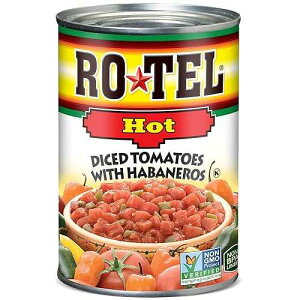 ?? ? ???? ???, ???? ??, ?? ? ? ???? ??, 283?? RO*TEL ROTEL Hot Diced Tomatoes With Habaneros, Perfect for Taco & Dip Recipes, 10 oz.