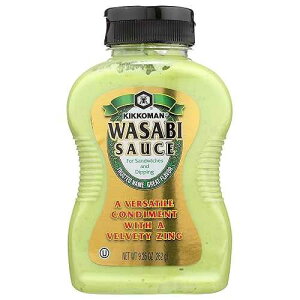 Kikkoman ? Wasabi Sauce Great for Sandwiches & Dipping - All-Purpose Seasoning Spiciness Dishes Sushi, Sashimi ? Sealed Packed Bottle - 9.25 oz (Pack of 1), Green