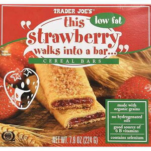 Trader Joe's This Strawberry Walks Into a Bar �V���A���o�[ (�ᎉ�b) 1 ������ Trader Joe's This Strawberry Walks Into a Bar Cereal Bars (Low Fat) 1 Box Con...