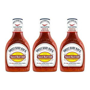 Sweet Baby Ray's, Wing Sauce & Glaze, Sweet Red Chili, 16oz Bottle (Pack of 3)