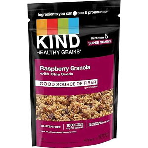 KIND Healthy Grains Clusters, Raspberry with Chia Seeds Granola, Gluten Free, 11 Ounce Bags, 1 Count