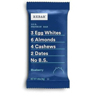 RXBAR ���A���t??�[�h�v���e�C���o�[�A�u���[�x���[�A�O���e���t���[�A1.83�I���X�o�[�A24�{ RXBAR Blueberry, Protein Bar, High Protein Snack, Gluten Free ,Pack of 24