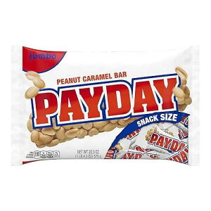 Hershey's Payday �s�[�i�b�c �L�������� �X�i�b�N�T�C�Y �L�����f�B�[ �o�[ �W�����{ �o�b�O�A20.3 �I���X Hershey's Payday Peanut Caramel Snacksize Candy Bar Jumbo Bag, 20.3 oz